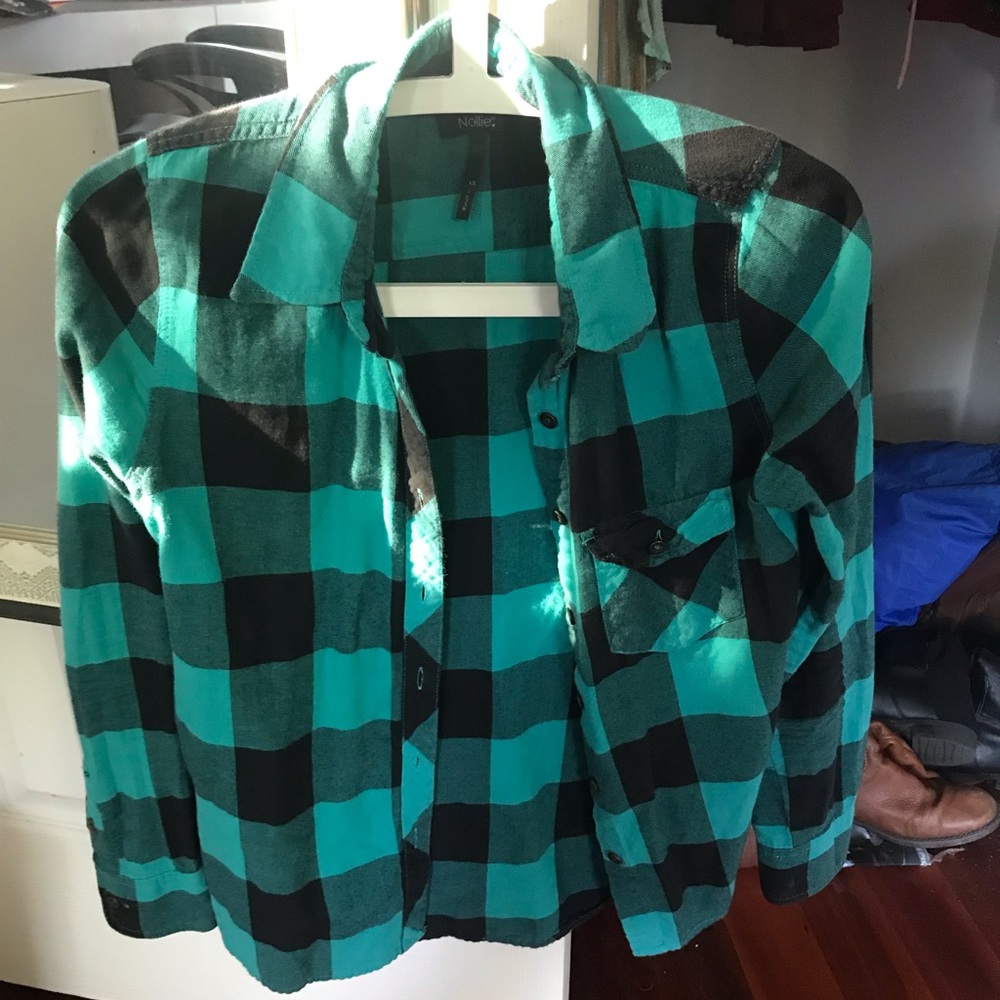 Teal Plaid Flannel